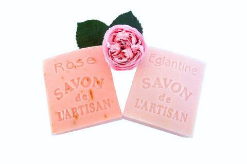 BDR-BB Handmade Natural Soaps - Eglantine and Pink Rose Soaps - Set of Two - Blue Dreams USA Boutique