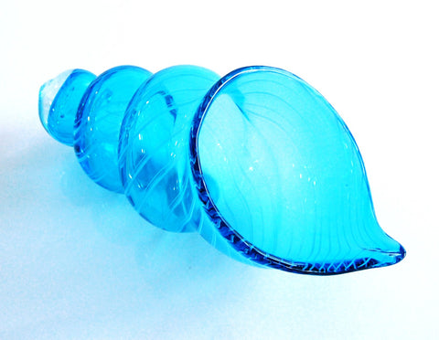 TG-HB-Enchanting Seashell Hand Blown Glass Decor - Blue Dreams USA Boutique