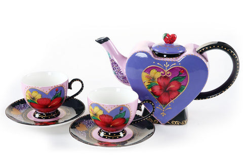 BDT-TTM - Tea Set for Two - Hearty Hibiscus with Strawberry - Blue Dreams USA Boutique