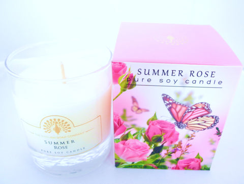 BDR-AR - Rose - Summer Rose Soy Candle - Blue Dreams USA Boutique
