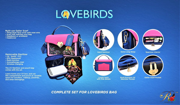 BSM-Art Lovebirds Bag Set - Blue Dreams USA Boutique