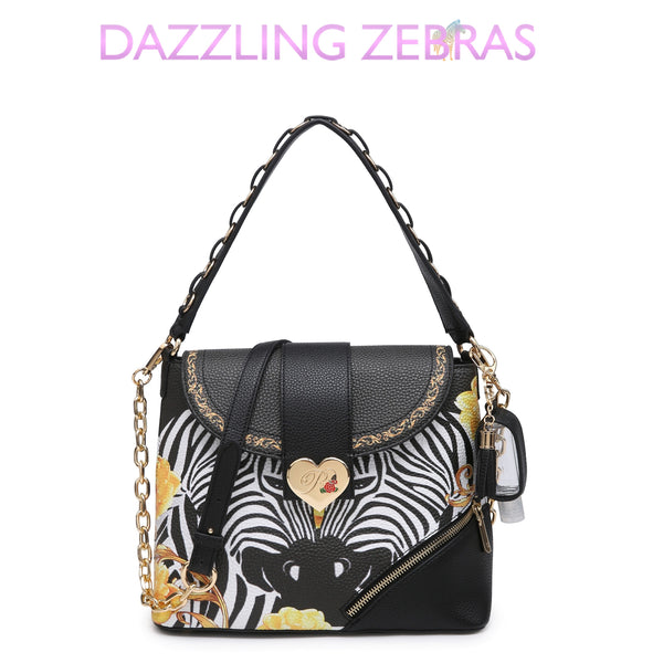 BSM-Art Dazzling Zebras Bag Set - Blue Dreams USA Boutique
