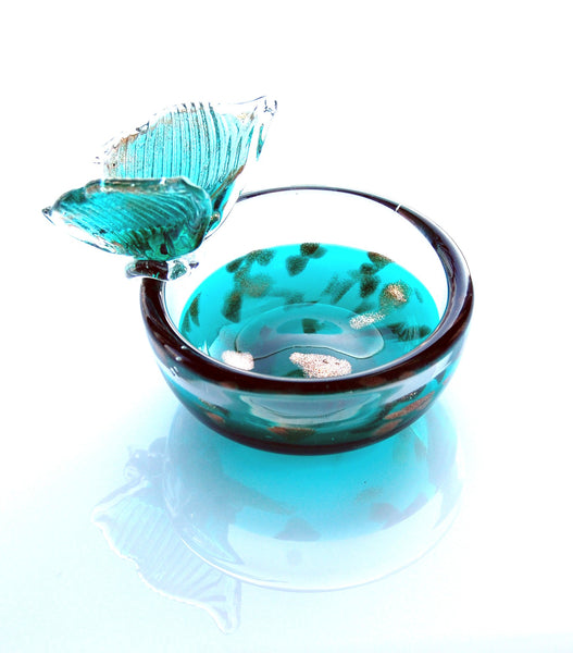 TG-HB-Fairy Teal Wings Soap, Jewelry or Candle Dish - Blue Dreams USA Boutique