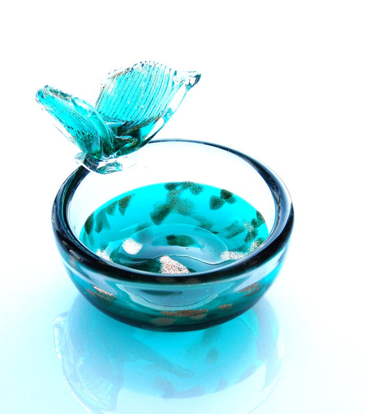 TG-HB-Fairy Teal Wings Soap, Jewelry or Candle Dish - Blue Dreams USA Boutique