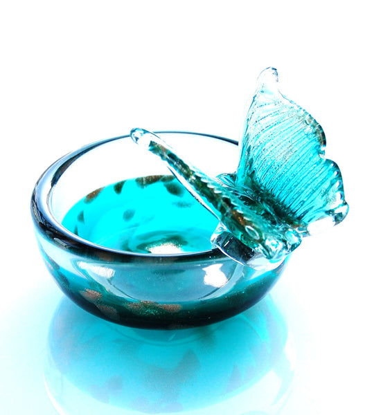 TG-HB-Fairy Teal Wings Soap, Jewelry or Candle Dish - Blue Dreams USA Boutique