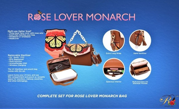 BSM-Art Rose Lover Monarch Bag Set - Blue Dreams USA Boutique