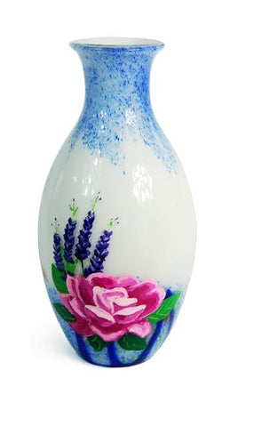 TG-HB-Signature Lavender & Rose Cobalt Blue Glass Vase - Blue Dreams USA Boutique