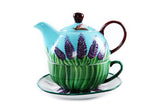 BDT-TTM - Tea Set for One - Green Lavender Bumblebee - Blue Dreams USA Boutique