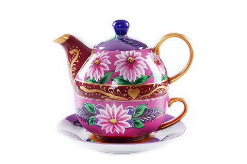 BDT-TTM - Tea Set for One - Echinacea Blueberry - Blue Dreams USA Boutique