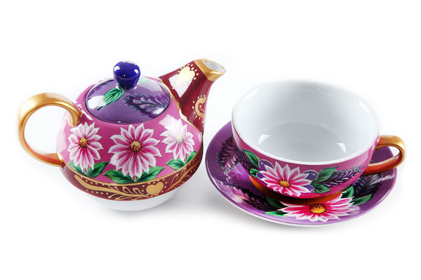 BDT-TTM - Tea Set for One - Echinacea Blueberry - Blue Dreams USA Boutique