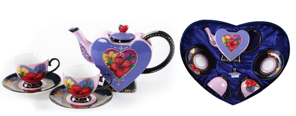 BDT-TTM - Tea Set for Two - Hearty Hibiscus with Strawberry - Blue Dreams USA Boutique